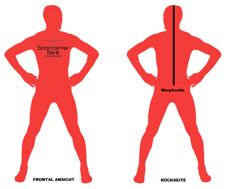 Druckvorschau der roten Morphsuits